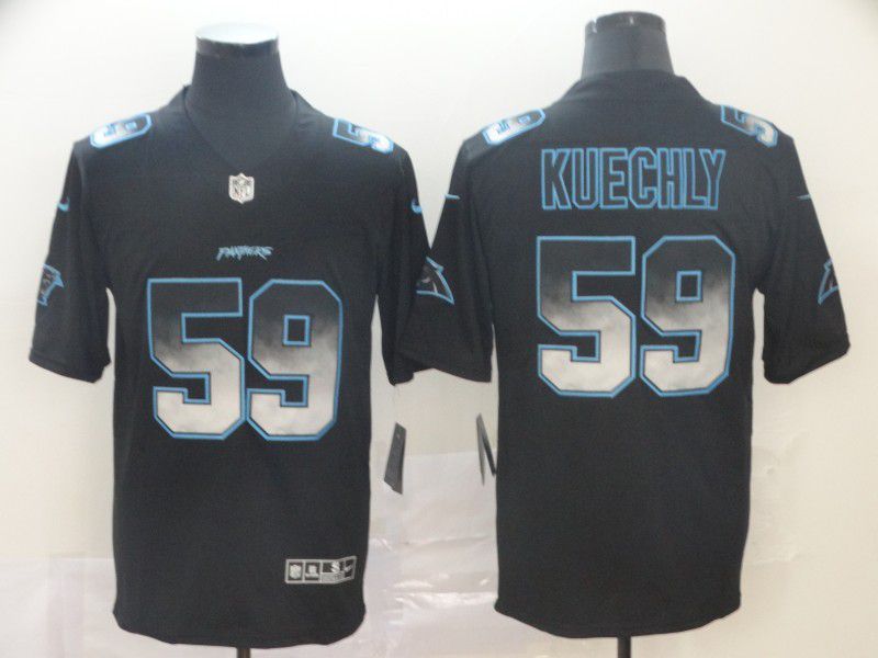 Men Carolina Panthers #59 Kuechly Nike Black Smoke Fashion Limited NFL Jerseys->carolina panthers->NFL Jersey